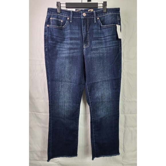 Seven High Rise Fray Hem Slim Though Hip And Thigh Size 10 MSRP $69 - Picture 7 of 8